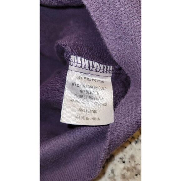 Pete & Greta Johnny Was Snap Front Pima Cotton Top Jacket Purple L Bohemian - Picture 6 of 9